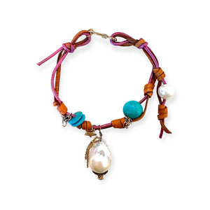 TROPICAL PINK SUNSET SKY DIAMOND PEARL TURQUOISE GOLD STAR ROCKSTAR ANKLET Joie DiGiovanni Anklet Joie DiGiovanni