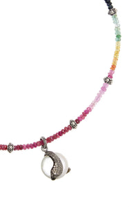 Ruby, Emerald, and Sapphire Diamond Snake Necklace - Joie DiGiovanni 