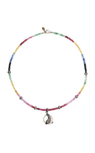 Ruby, Emerald, and Sapphire Diamond Snake Necklace - Joie DiGiovanni 