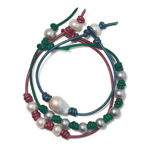 Blue Sky Baroque Pearl Anklet - Joie DiGiovanni 