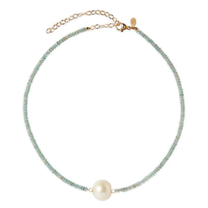 Aquamarine Pearl Necklace Joie DiGiovanni