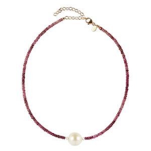 Pink Tourmaline Gemstone Necklace Joie DiGiovanni