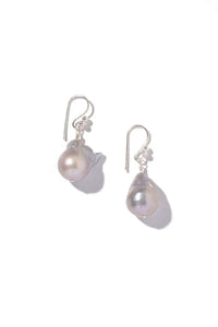 Silver Baroque Pearl Drop Earrings Joie DiGiovanni