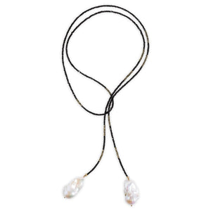 Spinel and Pyrite Ombre Classic Gemstone Lariat Joie DiGiovanni