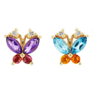 Volare Mixed Butterfly Stud Earrings Joie DiGiovanni