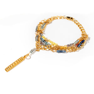 Ombre Sapphire Harvest Moon Charm Bracelet - Joie DiGiovanni 