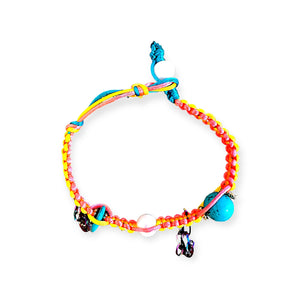 TURQUOISE CORAL STARRY SKY PEARL SILK ROCKER ANKLET Joie DiGiovanni Anklet Joie DiGiovanni