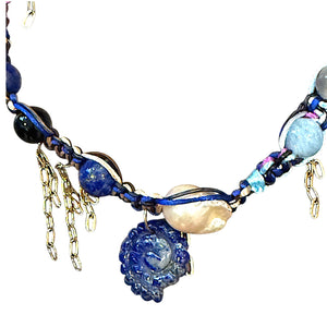 BLUE DREAM LAPIS GLOW SHELL ROCKSTAR NECKLACE Joie DiGiovanni Necklace Joie DiGiovanni