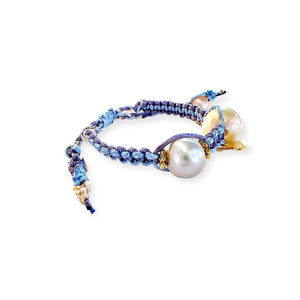 Spring Dream Baroque Pearl Gold Butterfly and chain Silk Rocker Bracelet Joie DiGiovanni Bracelet Joie DiGiovanni
