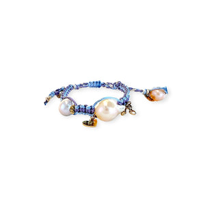 Spring Dream Baroque Pearl Gold Butterfly and chain Silk Rocker Bracelet Joie DiGiovanni Bracelet Joie DiGiovanni