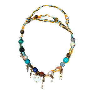 TURQUOISE ARIZONA DESERT IN LOVE LUCKY CHARM ROSE GOLD ROCKSTAR CHOKER Joie DiGiovanni Necklace Joie DiGiovanni