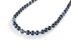 Sparkling Blue Ocean Diamond Tahitian Pearl Necklace - Joie DiGiovanni 