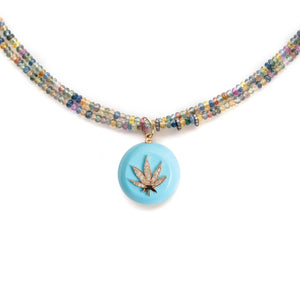 Double Rainbow Sapphire Diamond Dope Necklace Joie DiGiovanni