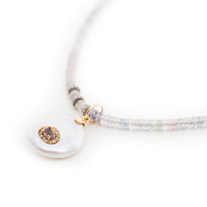 Gemburst Diamond Sorbet Rainbow Sapphire Necklace Joie DiGiovanni