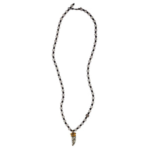 Knotted Diamond Moonstone Horn Necklace Joie DiGiovanni