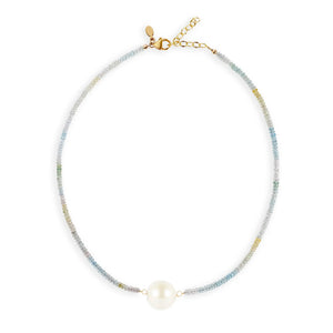 Ombre Aquamarine Pearl Necklace Joie DiGiovanni