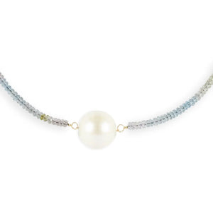 Ombre Aquamarine Pearl Necklace Joie DiGiovanni