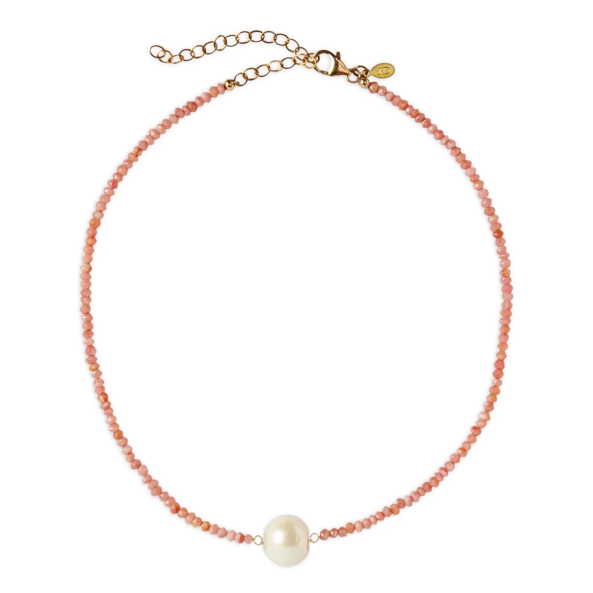 Pink Opal Pearl Necklace