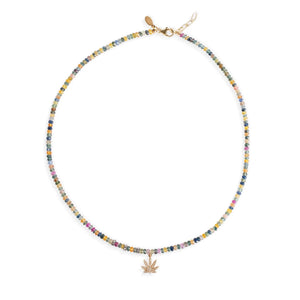 Rainbow Sapphire Diamond Dope Necklace Joie DiGiovanni