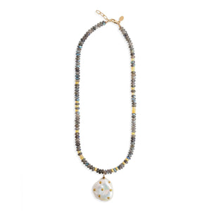Sunset Yellow Sapphire Pearl Necklace Joie DiGiovanni