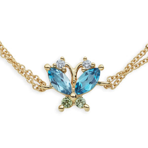 The Volare Butterfly Blue Topaz and Peridot Bracelet Joie DiGiovanni