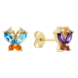 Volare Mixed Butterfly Stud Earrings Joie DiGiovanni