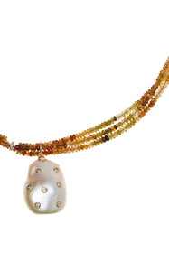 Ombre Chocolate Diamond Baroque Pearl Necklace - Joie DiGiovanni 
