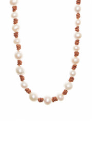 The Ruth Pearl and Leather Necklace - Joie DiGiovanni 