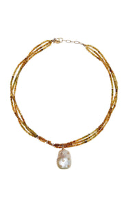 Ombre Chocolate Diamond Baroque Pearl Necklace - Joie DiGiovanni 